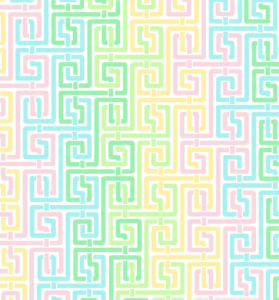 brightly colored geometric design